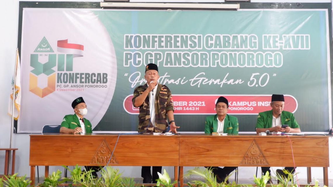 Hadir Konfrencab Ke XVII Ansor Ponorogo, Bupati Sugiri Ajak Gotong Royong untuk Pembangunan Ponorogo