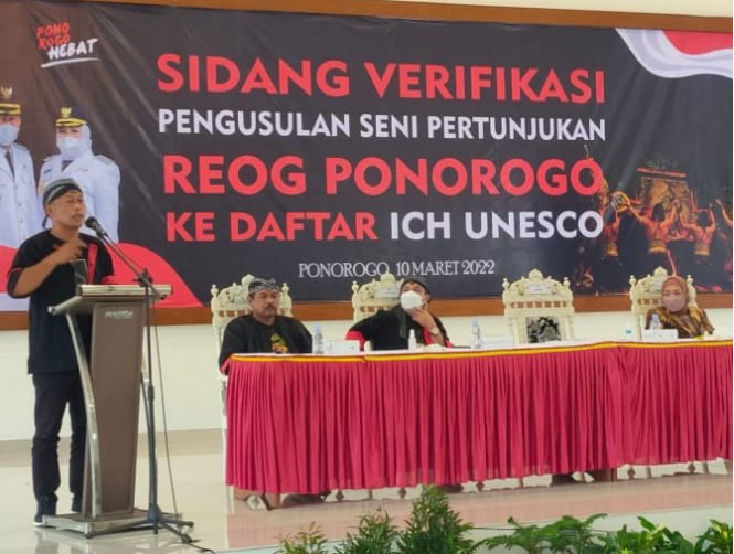 Kang Giri Bupati Ponorogo Sidang Verifikasi Usulan Reyog Ponorogo untuk ICH UNESCO