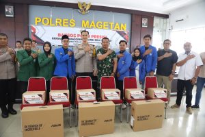 Bulan Ramadhan, Polres Magetan Gelar Baksos Presisi Bersama Mahasiswa