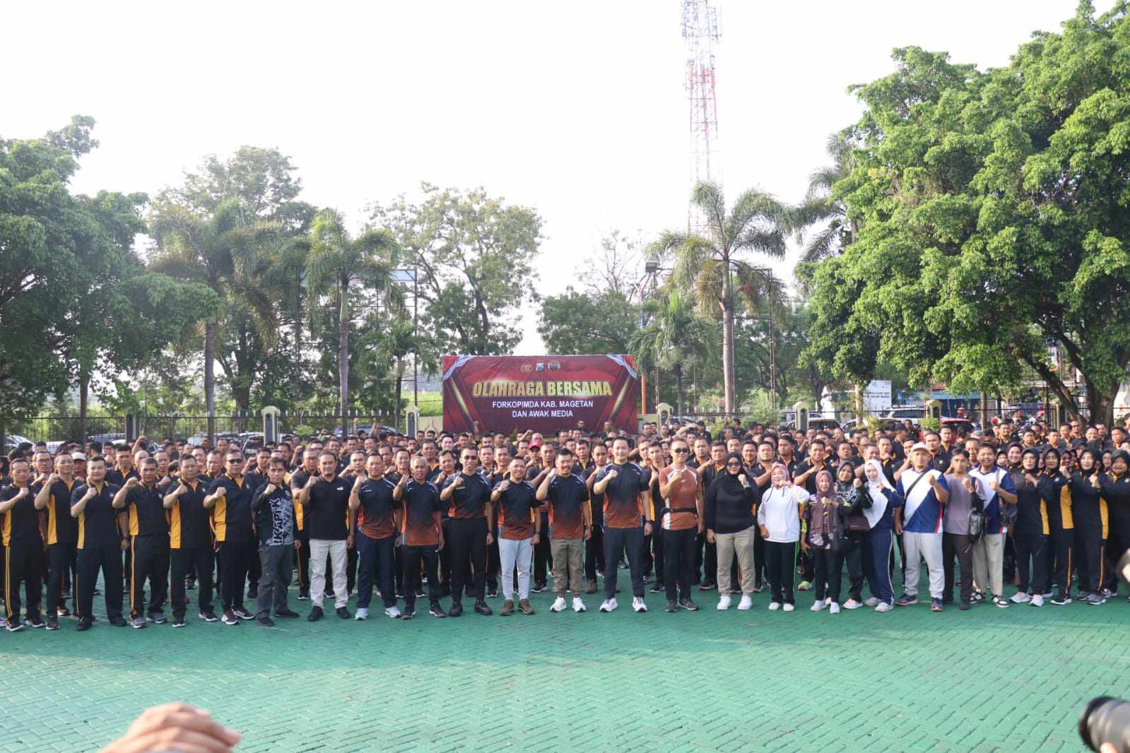 Pererat Sinergi, Polres Magetan Gelar Olahraga Bersama