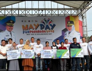 Bupati dan Ketua DPRD Ponorogo Hadiri May Day is Kolaborasi Day