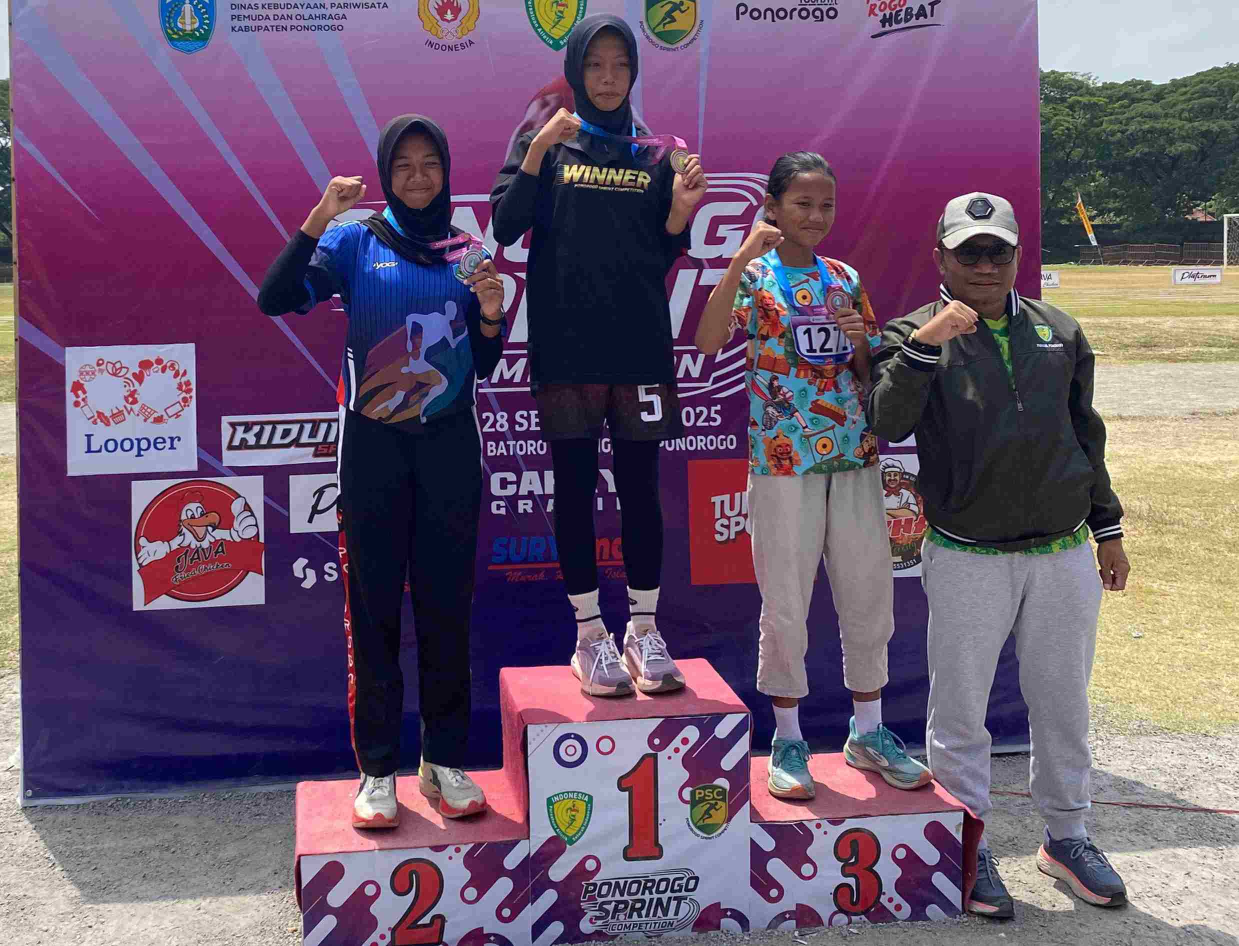 Atlet SMPN 1 Jetis, Ponorogo Raih Juara Kedua PSC 2025 400 Meter Putri