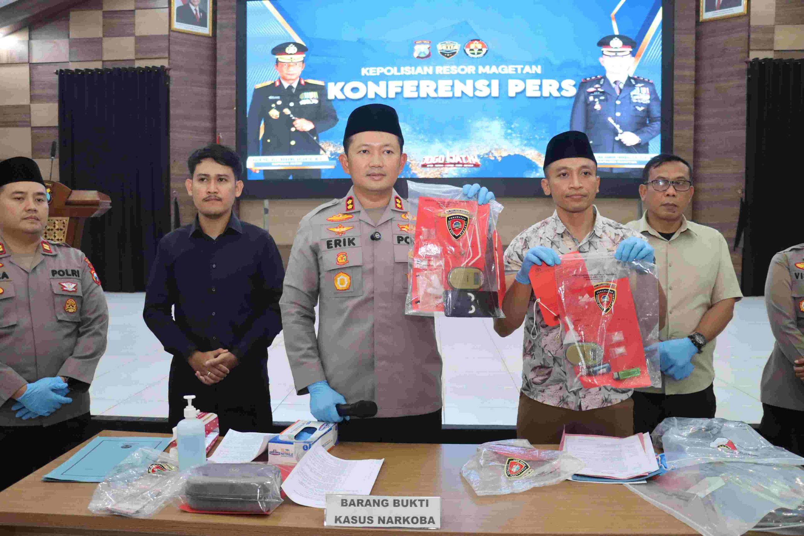 Operasi Pekat, Polres Magetan Amankan 3 Pelaku Penyalahgunaan Narkotika