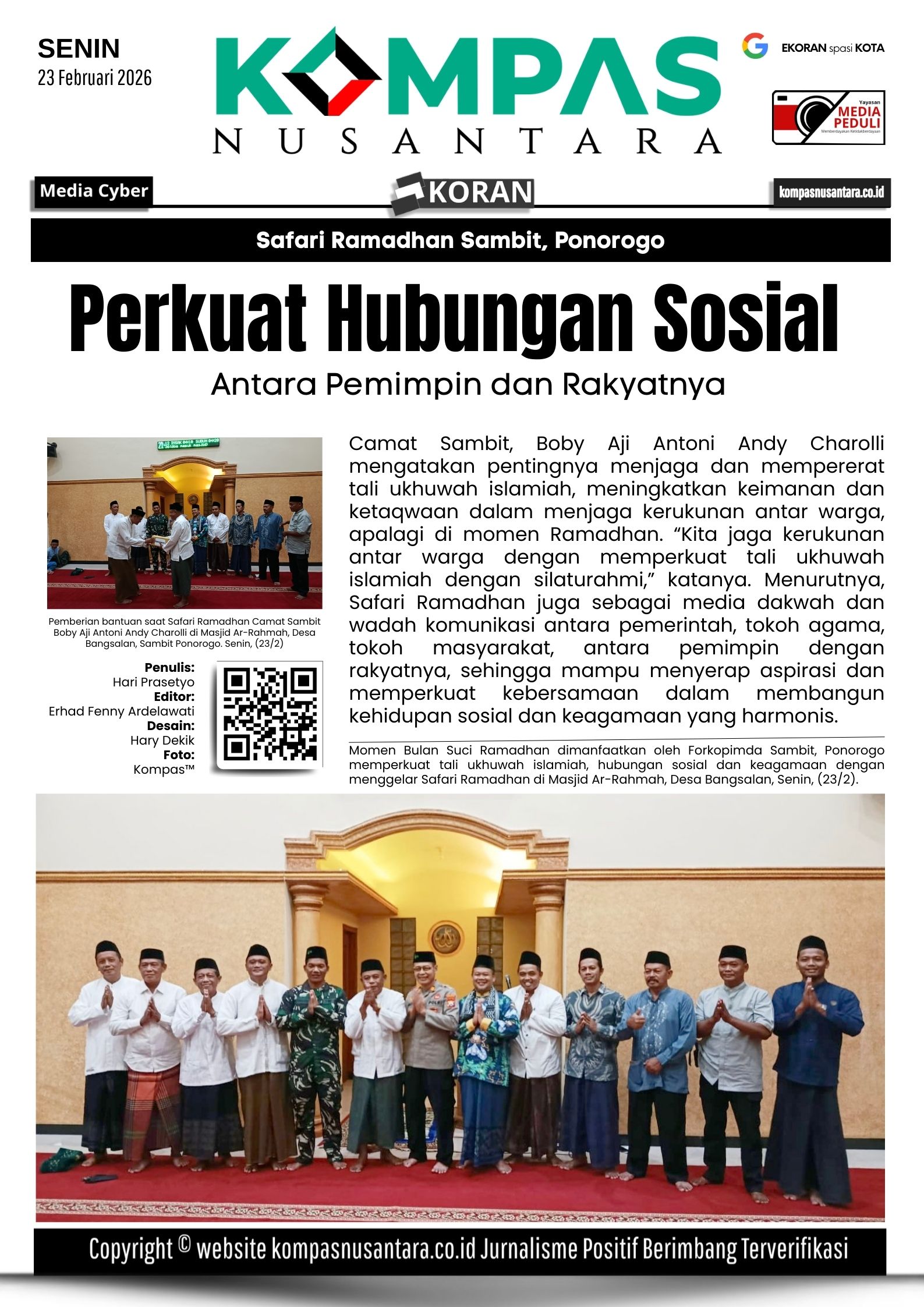 Safari Ramadhan Camat Sambit Ponorogo