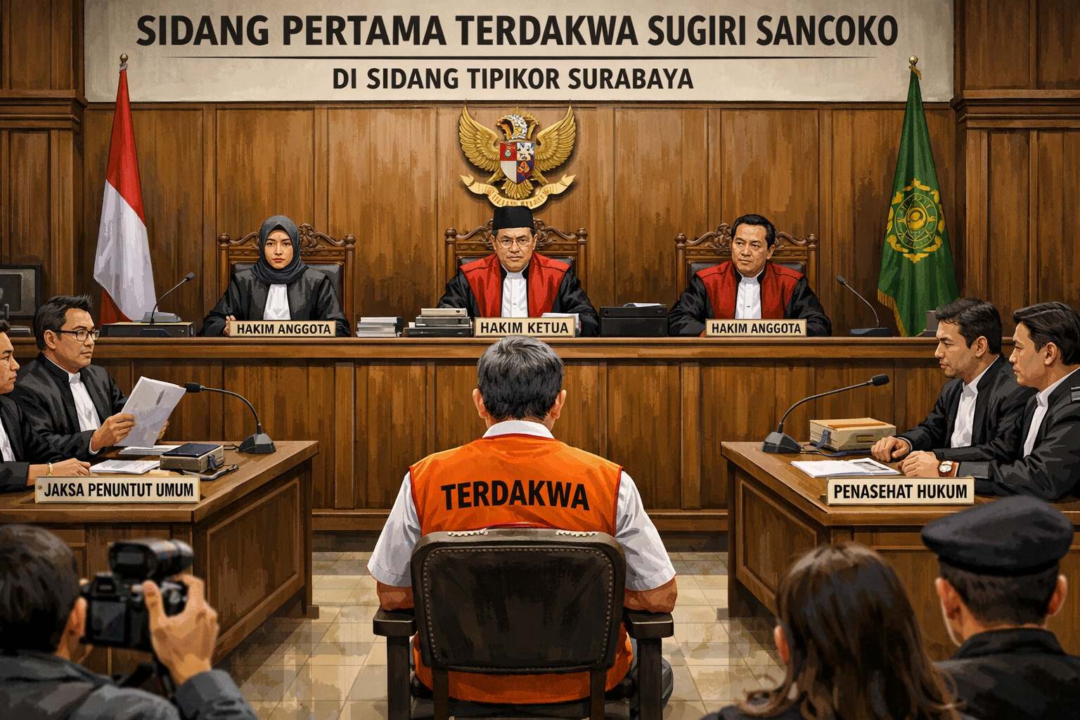 Perjalanan Tahanan dan Bukti Dugaan Suap Bupati Ponorogo non aktif Sugiri Sancoko