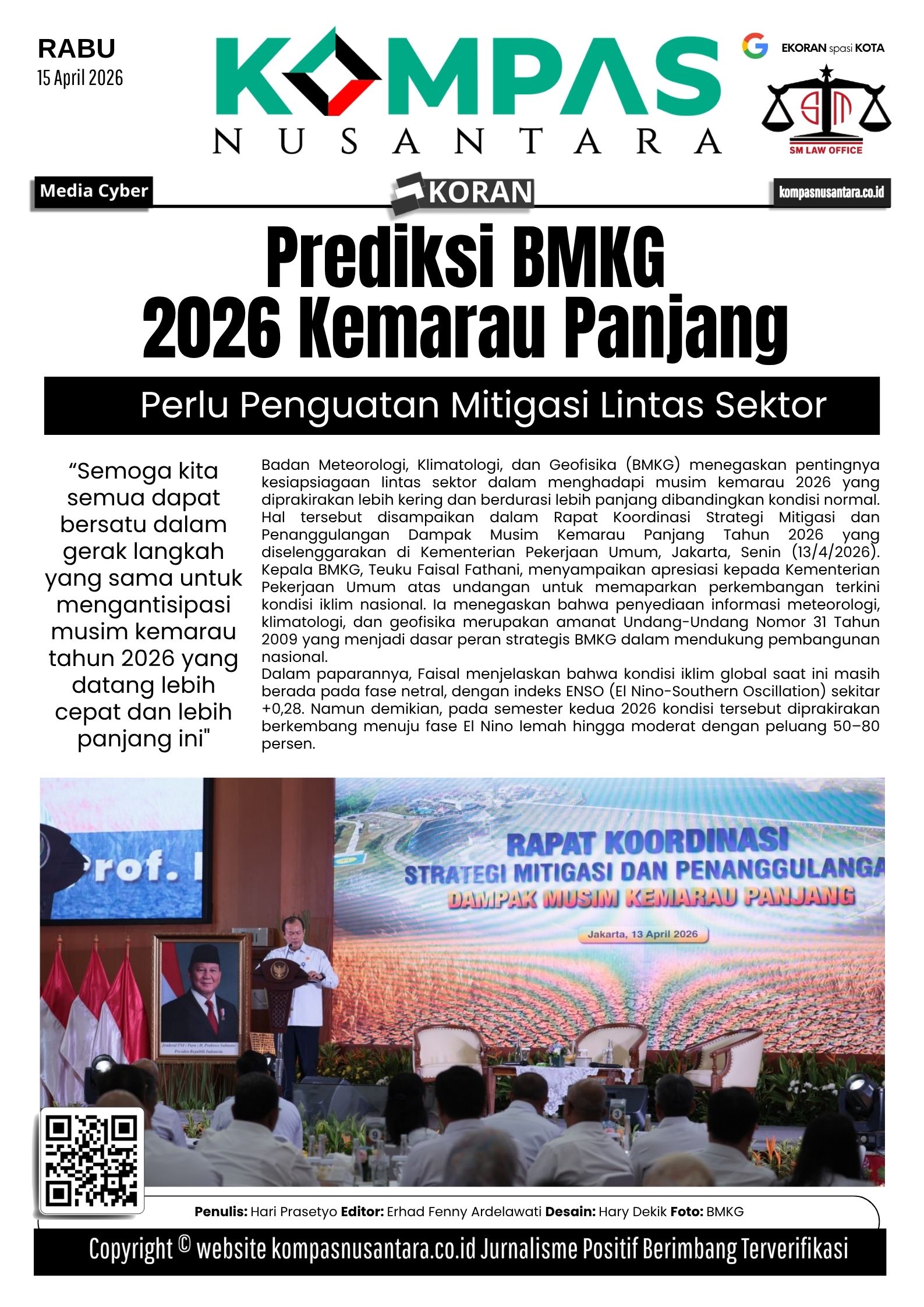 BMKG Prediksi 2026 Kemarau Panjang