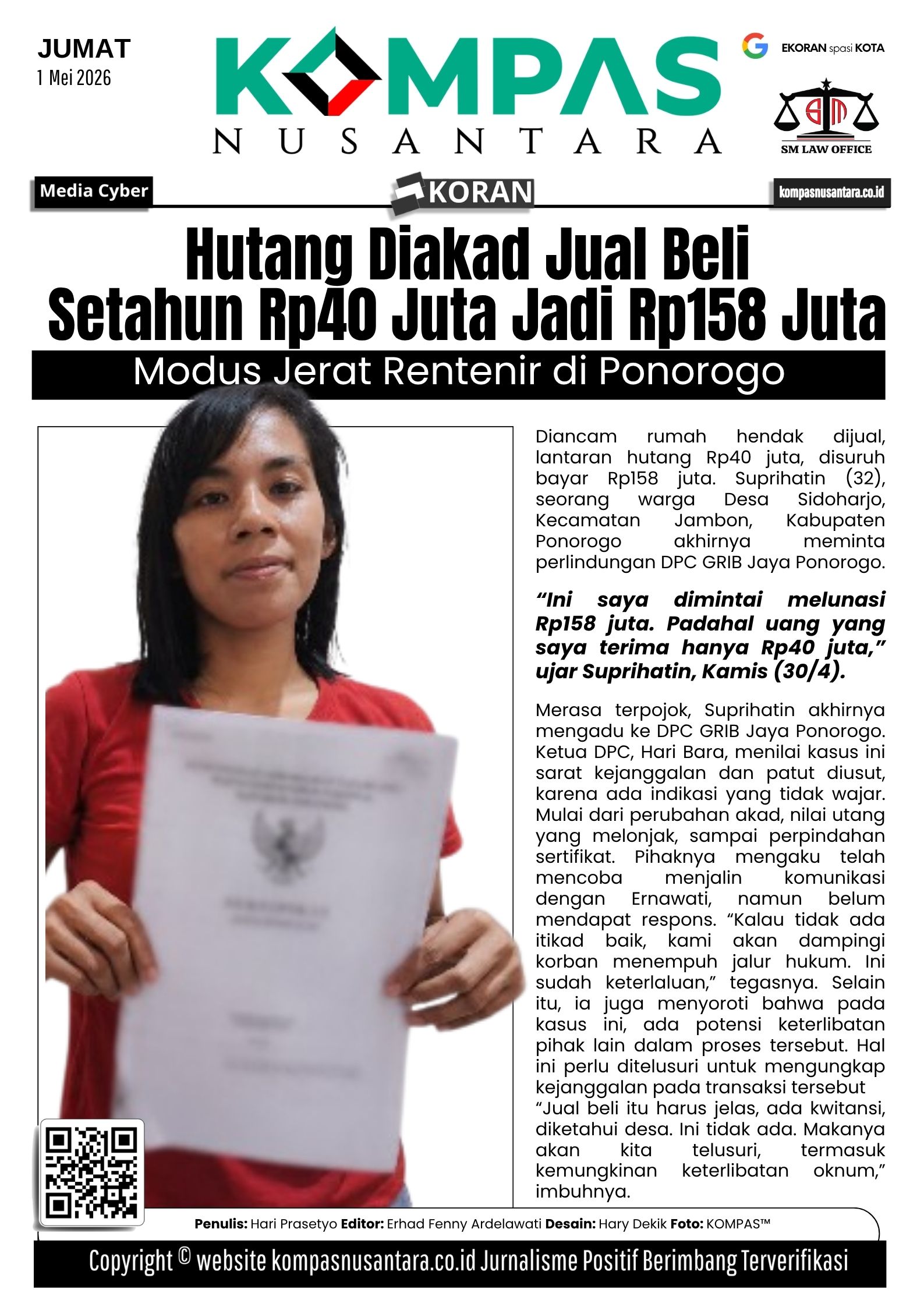Hutang Diakad Jual Beli, Modus Jerat Rentenir di Ponorogo