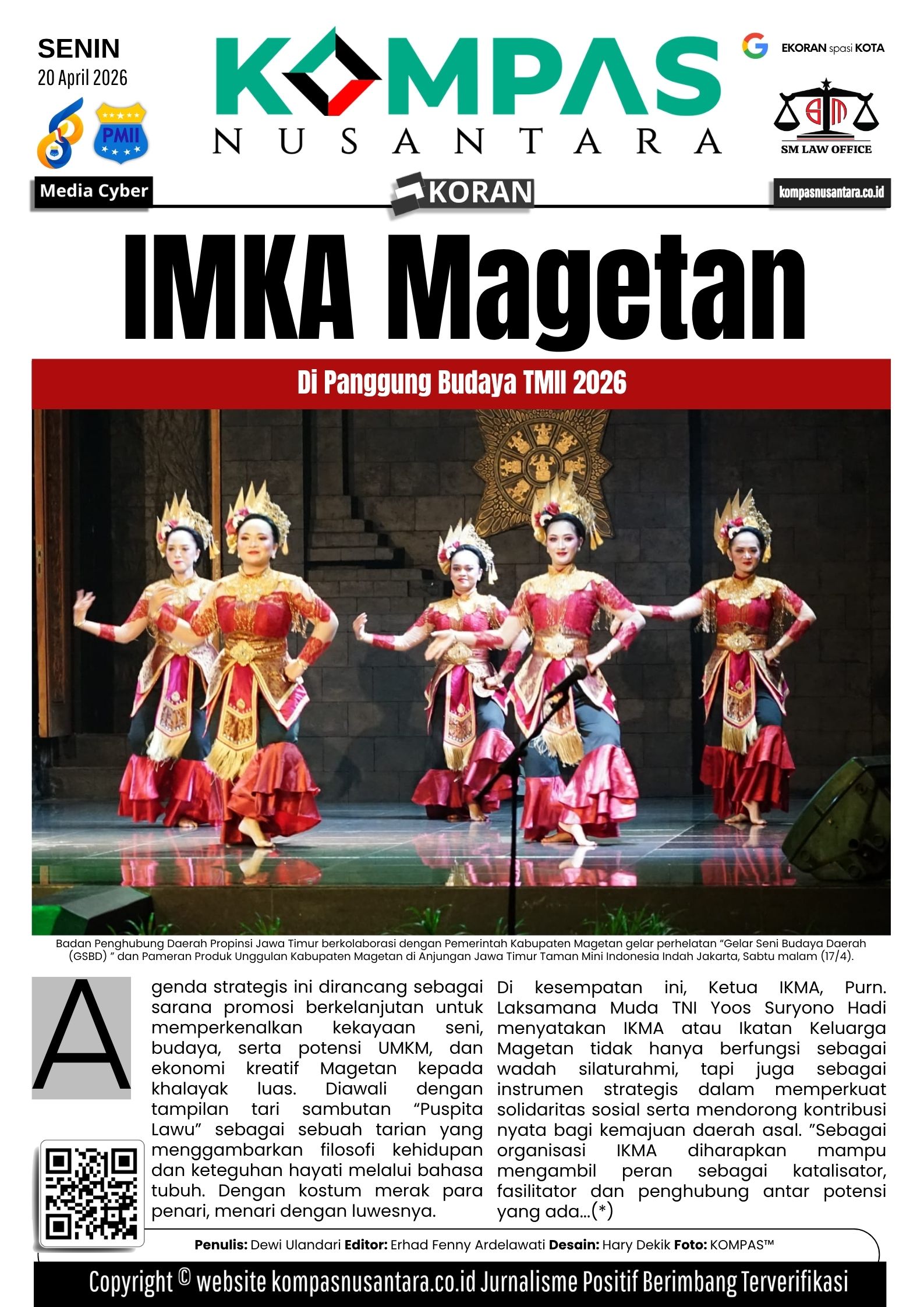 IMKA Magetan di Panggung Budaya TMII 2026