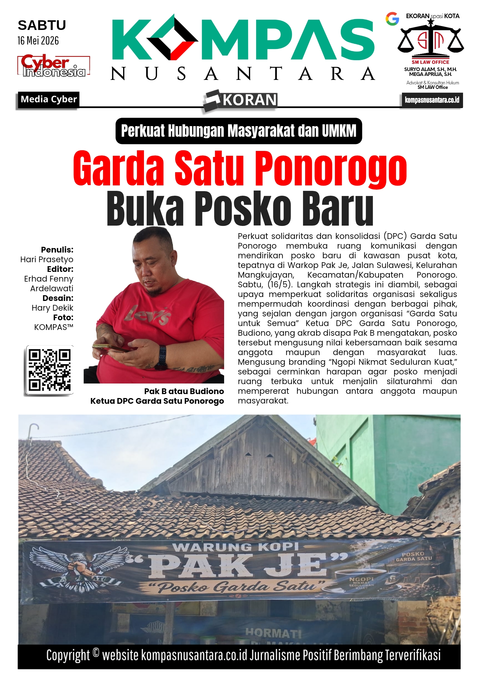 Garda Satu Ponorogo Bangun Posko Baru