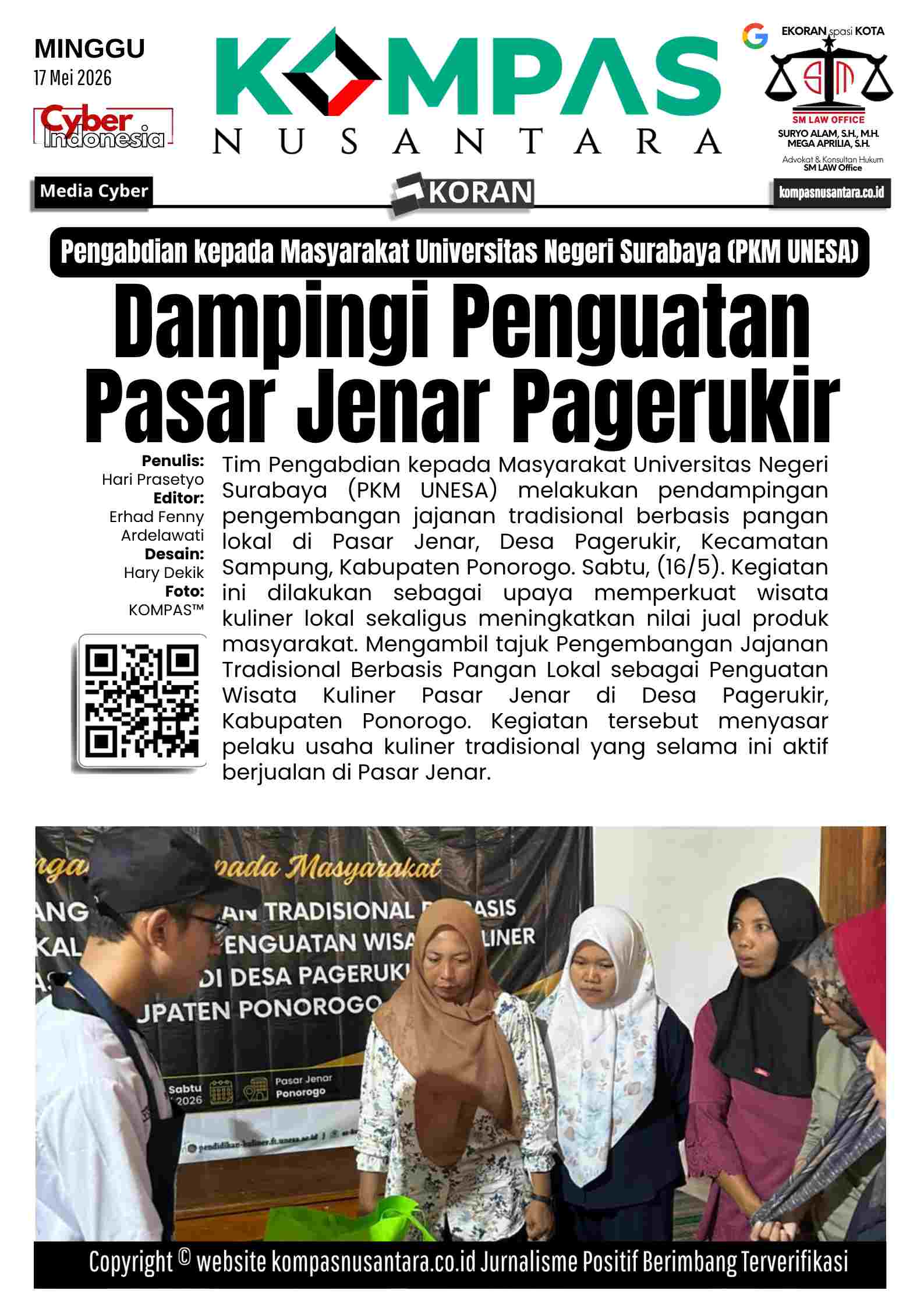 PKM UNESA Dampingi Jajanan Tradisional Pasar Jenar Pagerukir Menuju Ekonomi Berkelanjutan