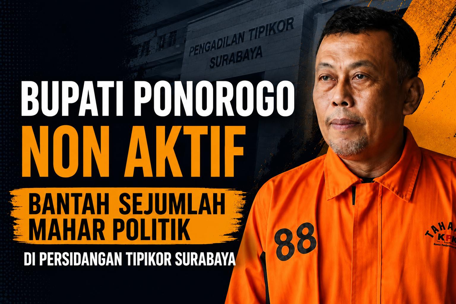 Sugiri Sancoko Bantah Sejumlah Mahar Politik di Persidangan Tipikor