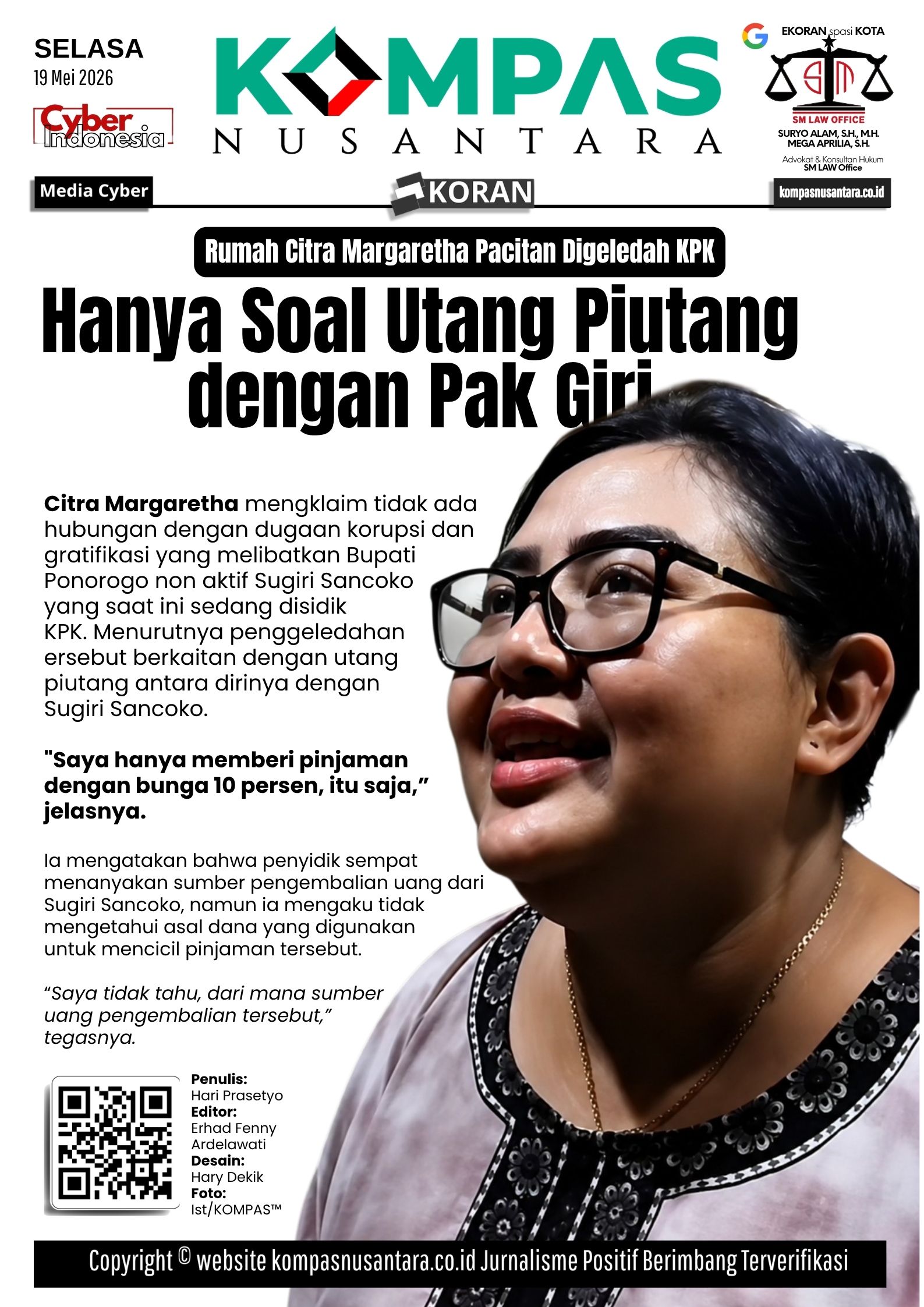 KPK Geledah Rumah Kreditur Bupati Ponorogo Non Aktif Sugiri Sancoko